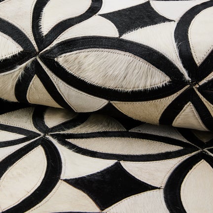 White Kyoto Hair on Hide 5' x 8' Rug