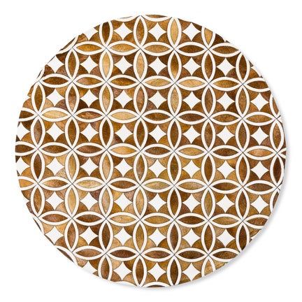 Mocha Kyoto Hair on Hide 6' Round Rug