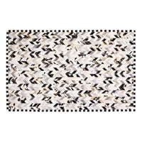 Black Herringbone Hair on Hide 5' x 8' Rug