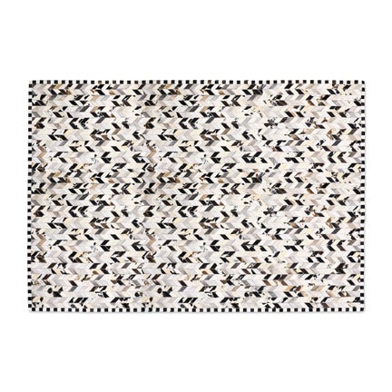 Black Herringbone Hair on Hide 8' x 10' Rug