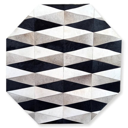 Parallelogram Hair On Hide 6' Octagon Rug