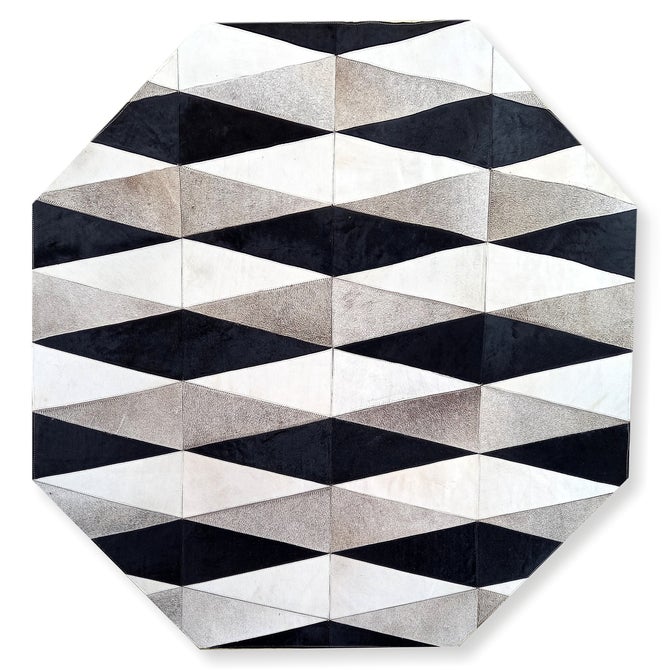 Parallelogram Hair On Hide 6' Octagon Rug image number 0