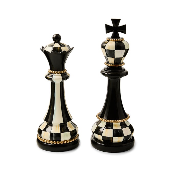Courtly Chess Decor, Set of 2 image number 0