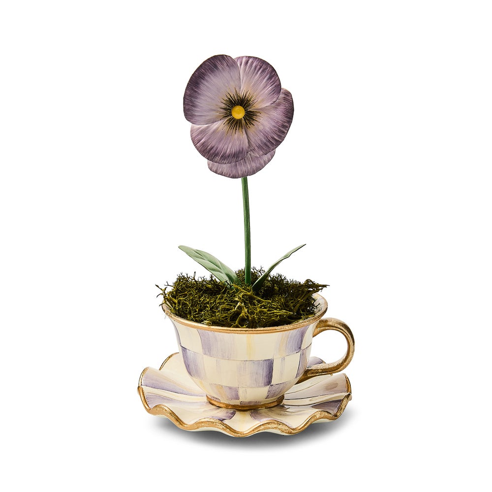 Violet Teacup Pansy mackenzie-childs Panama imagen 1