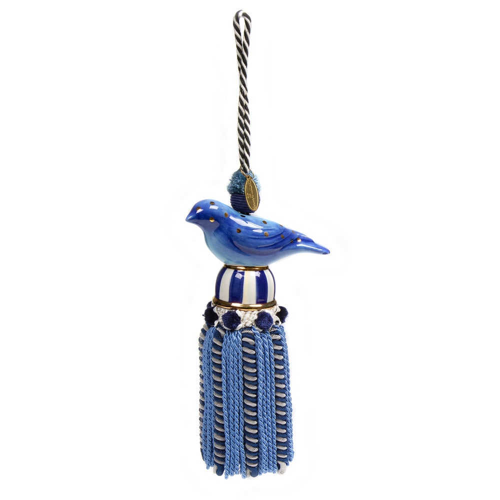 Bird Blue Ceramic Tassel mackenzie-childs Panama imagen 1