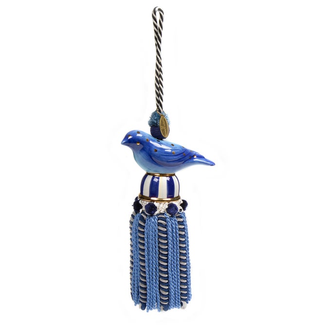 Bird Blue Ceramic Tassel image number 0