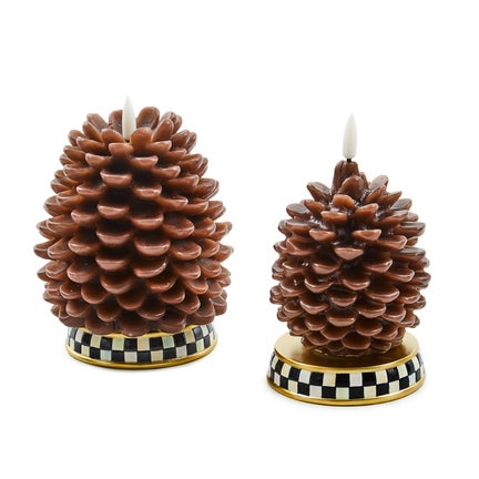 Pinecone Short Flameless Candle