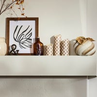 Mocha Check Flameless 5" Pillar Candle