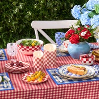 Cherry Check Flameless 6" Pillar Candle