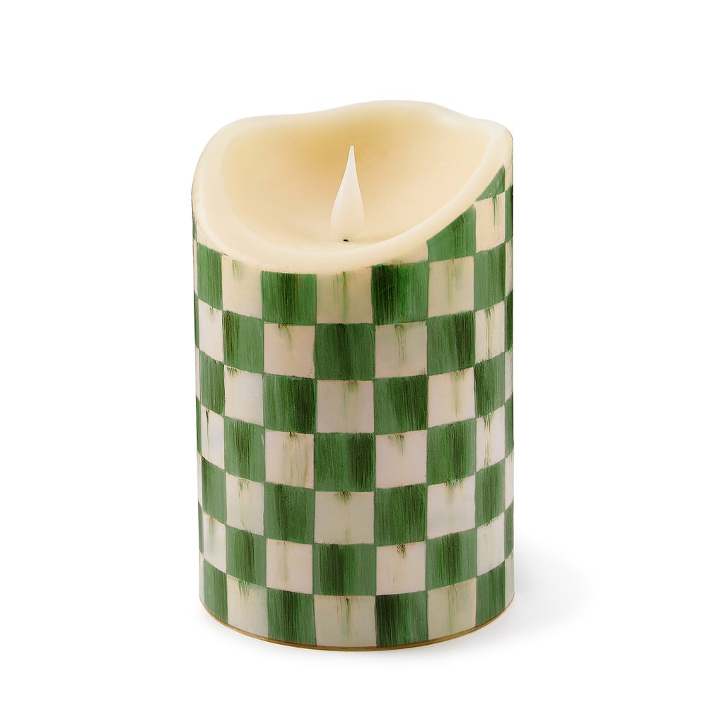 Emerald Check Flameless 6 Emerald Check Flameless 6