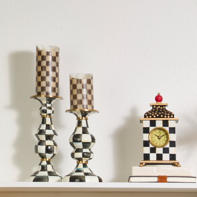 Courtly Check Flicker 5" Pillar Candle image number 9