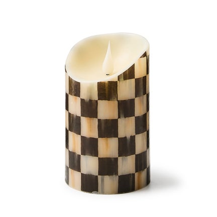Courtly Check Flicker 5" Pillar Candle