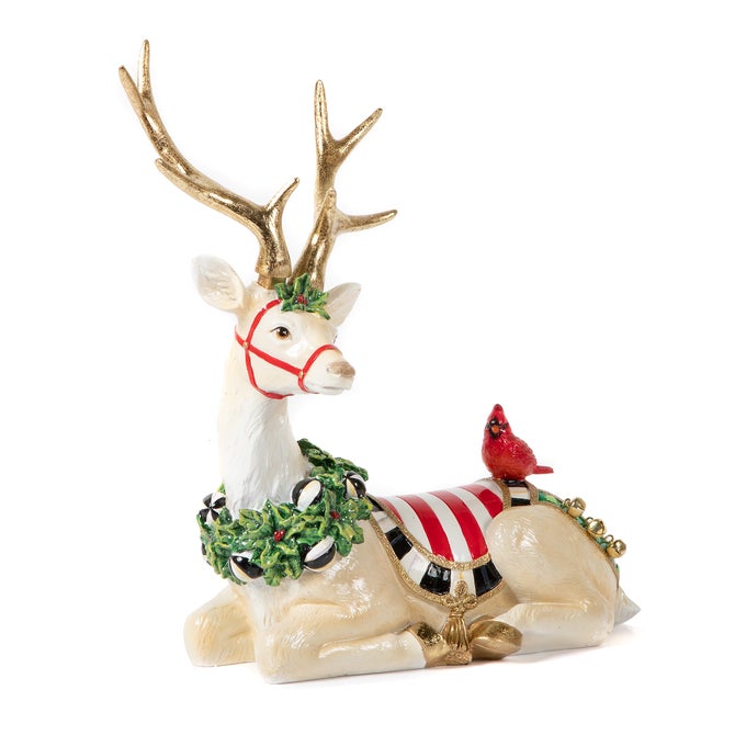 Jolly Deer - Sitting - White image number 0