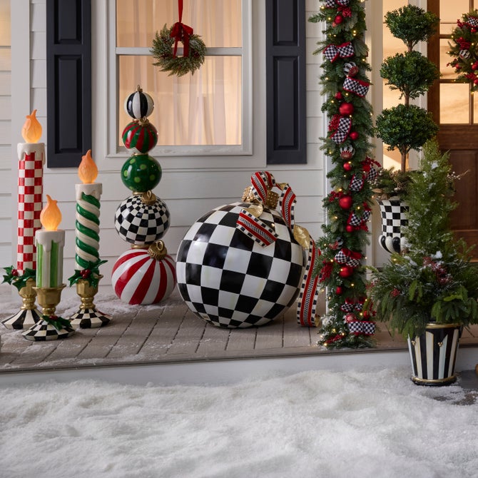 Jolly Courtly Check Outdoor Ornament image number 2