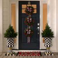 Courtly Check Pedestal Urn, Set of 2