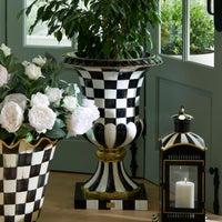Courtly Check Pedestal Urn