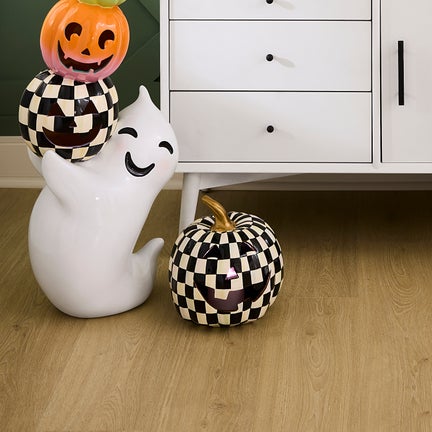 Courtly Check Illuminated Jack O' Lantern