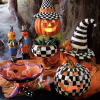 Courtly Check Illuminated Jack O' Lantern
