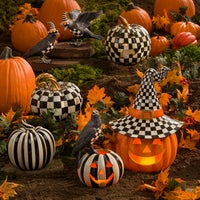 Courtly Check Illuminated Jack O' Lantern