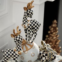 Courtly Check Gold Deary Deer On Ornament