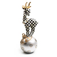Courtly Check Gold Deary Deer On Ornament