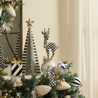 Courtly Check Gold Deary Deer On Ornament