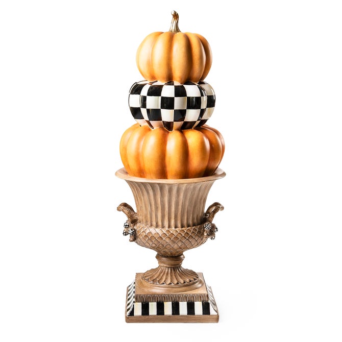 Fall On The Farm Stacked Pumpkin Urn image number 0