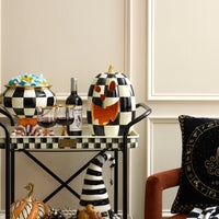 Courtly Check Tall Illuminated Jack O' Lantern