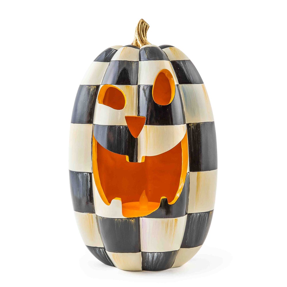 Courtly Check Tall Illuminated Jack O' Lantern mackenzie-childs Panama imagen 1