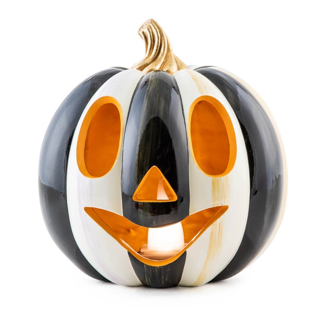 Courtly Stripe Illuminated Jack O' Lantern image number 0