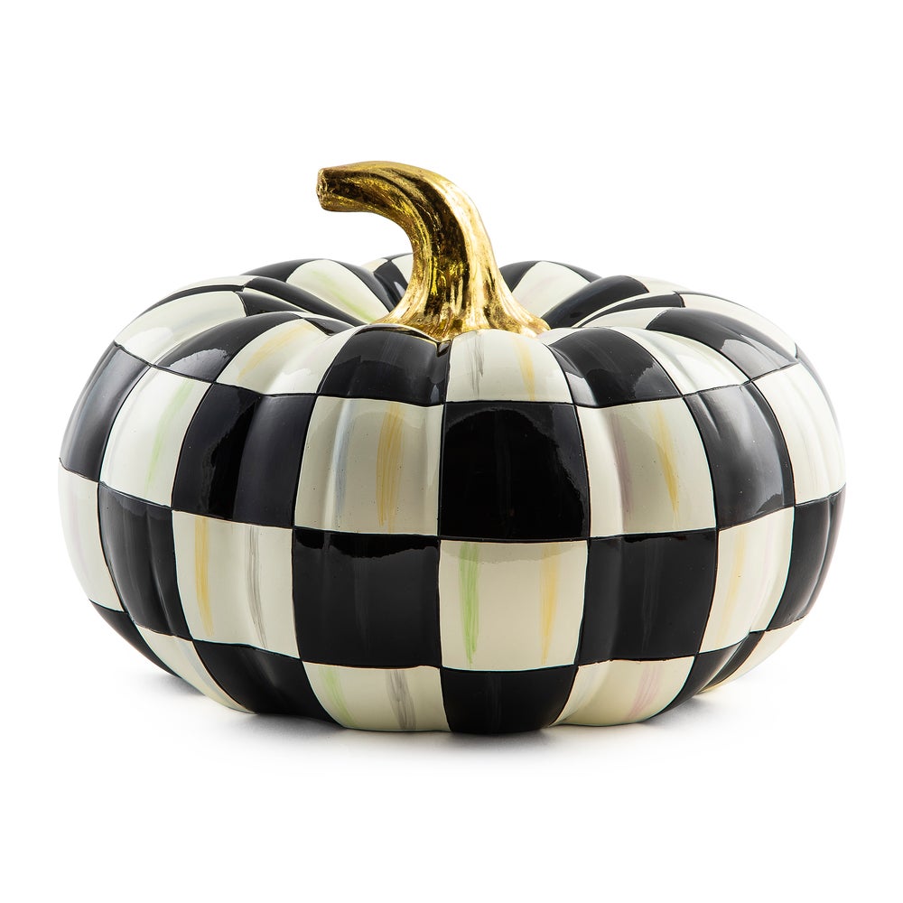 Courtly Check Squashed Glossy Medium Pumpkin mackenzie-childs Panama imagen 1