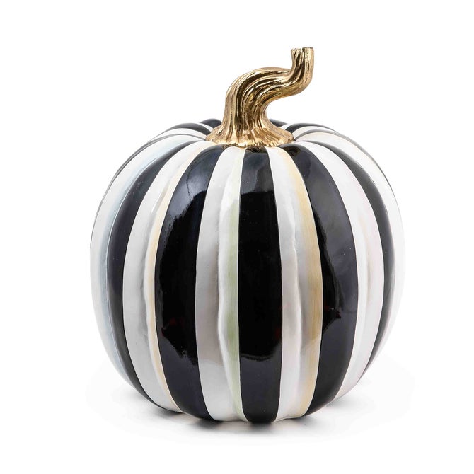 Courtly Stripe Glossy Large Pumpkin image number 0