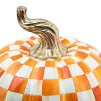 Orange Check Large Pumpkin