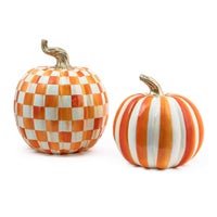 Orange Check Large Pumpkin