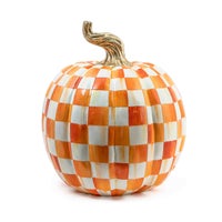 Orange Check Large Pumpkin