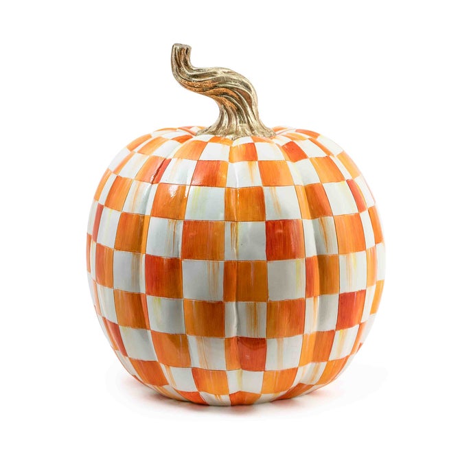 Orange Check Large Pumpkin image number 0
