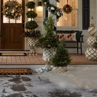 Sterling Check Pedestal Urn