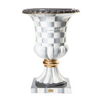 Sterling Check Pedestal Urn