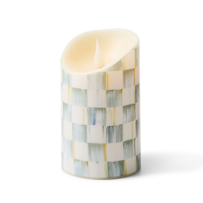 Sterling Check Flameless 5" Pillar Candle image number 2