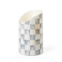 Sterling Check Flameless 5" Pillar Candle