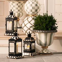 Sterling Check Flicker 9" Pillar Candle