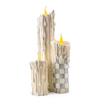 Sterling Check Melting Candle Cluster
