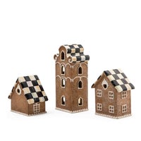 Gingerbread Illuminated Mini Houses, Set of 3