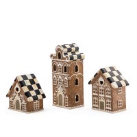 Gingerbread Illuminated Mini Houses, Set of 3