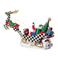Granny Kitsch Illuminated Sleigh Ride Santa