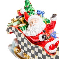 Granny Kitsch Illuminated Sleigh Ride Santa