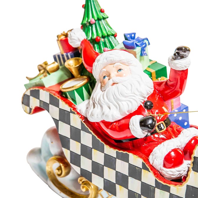 Granny Kitsch Illuminated Sleigh Ride Santa image number 2