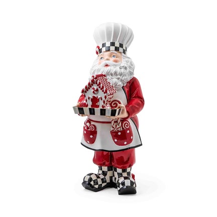 Peppermint Chef Santa Figure
