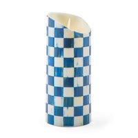 Royal Check Flicker 7" Pillar Candle
