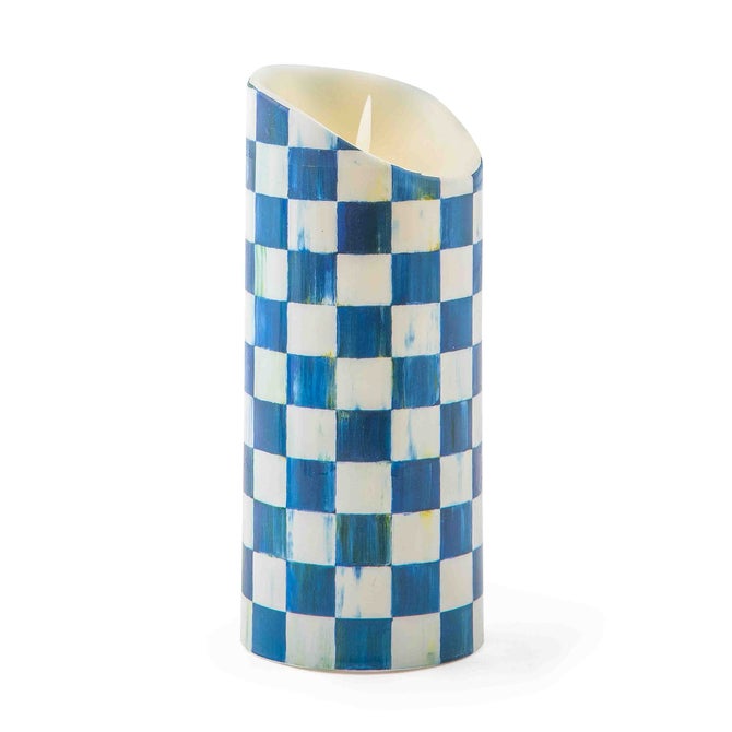 Royal Check Flicker 7" Pillar Candle image number 2